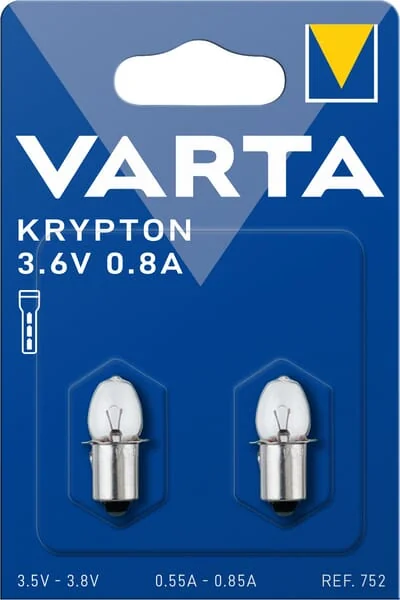 VARTA - VT00752 - Light Bulb Krypton Pear B2 3.6v 3w P13.5S White VARTA Consumer Batteries