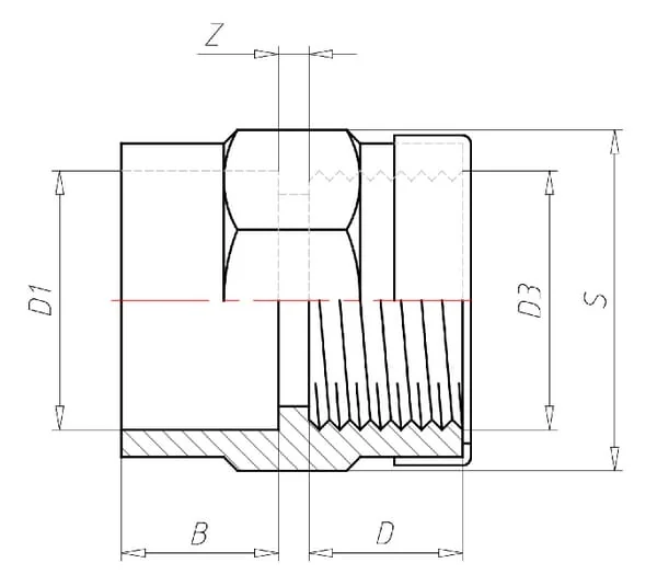VdL - PVC7SOC34F - Adaptor Sleeve 3/4" x F 3/4"
