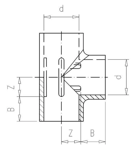 VdL - PVC7TEE9012 - PVC T-Piece 1/2"x1/2"x1/2"