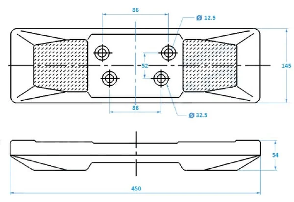 VemaTRACK - UP3742107 - Chain On Pad 450mm