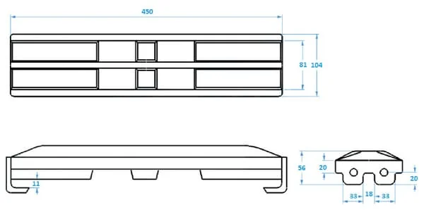 VemaTRACK - UP3742109 - Clip on Pad 450mm