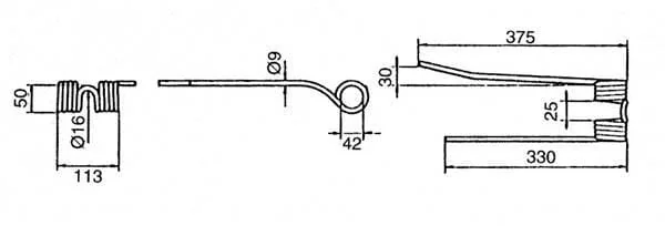 Vicon - VGPZ106E - Rotary Tine CCW Original PZ