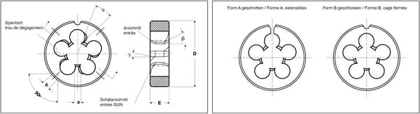 Völkel - TA185F916 - Die Plate HSS 9/16 UNF