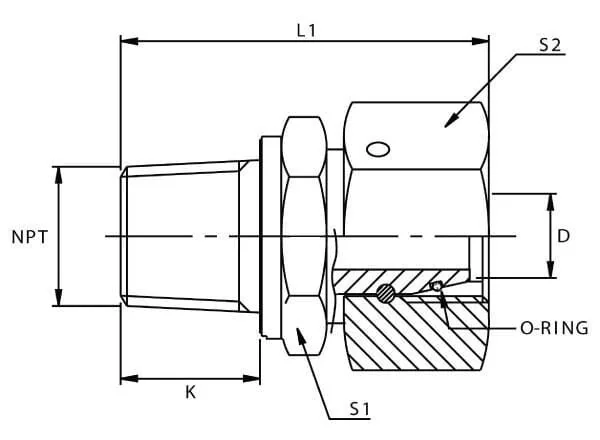 Voss - EGESD12L38NPT - Coupling 12L 3/8NPT