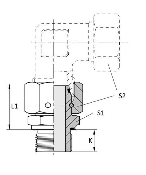 Voss - EGESD22LM26WD - Rotating Adapter 22L - M26