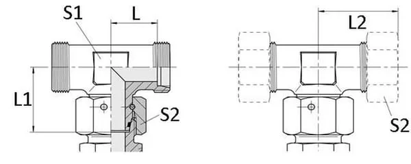Voss - ETVD28L - T-Coupling Adjustable 28L