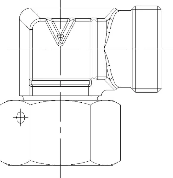 Voss - EWSD22L - Swivel Elbow Coupling 90° M30x2.0 22l