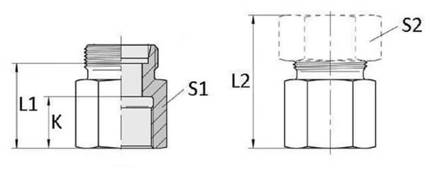 Voss - GAV10SM16 - Fitting 10S - M16