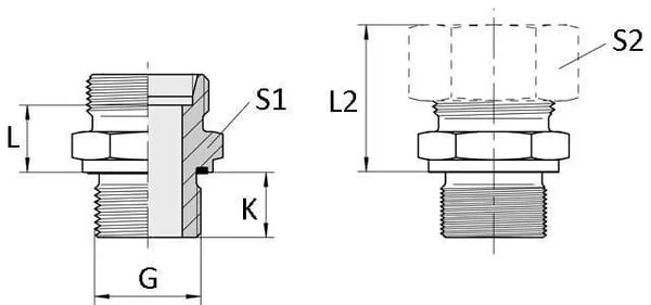 Voss - GES10SR38WD - Coupling 10s R3/8