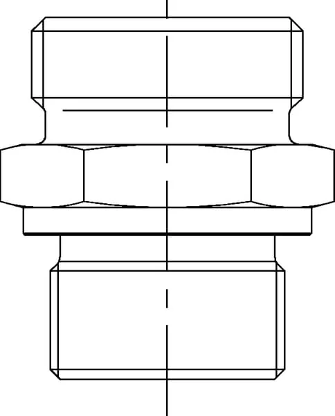 Voss - GES25SR1 - Cut Ring Coupling 25s M36x2.0 - BSP 1 - Male