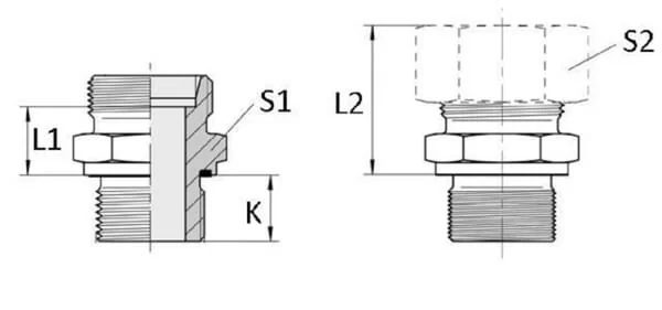 Voss - GES28LM26WD - Coupling, Ges 28l - M26x1.5