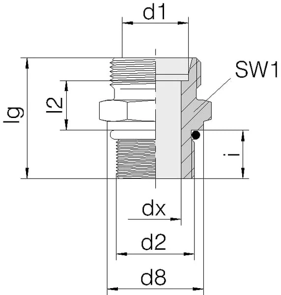 Voss - GES35L178UNF - Coupling 35l 1 7/8 UNF