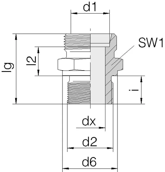Voss - GES8LR18 - Cut Ring Coupling 08L M14x1,5 - BSP 1/8" - Male