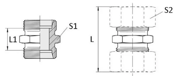 Voss - GS25S - Straight Adaptor (No M/R) 25S