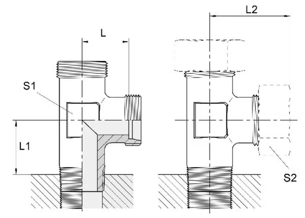 Voss - LEV12LMK16 - L Coupling 12l-M16