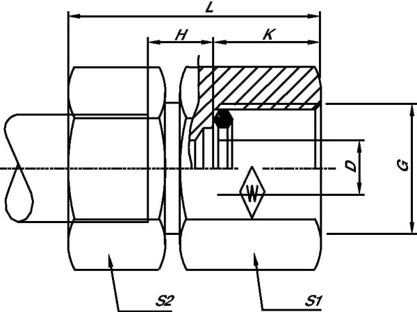 Voss - MAV10LR14 - Gauge Coupling for 10 LR 1/4 BSP