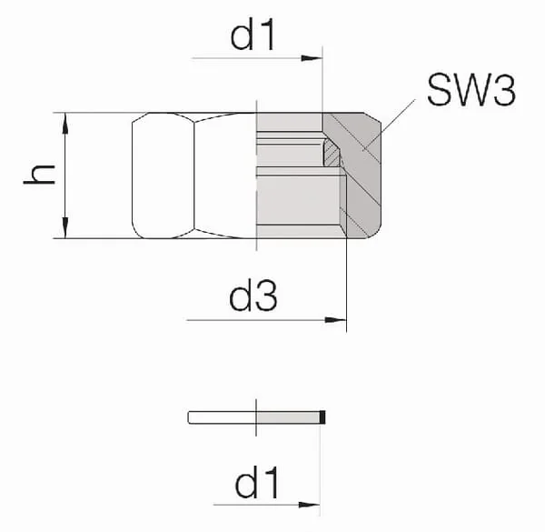 Voss - MVF10LWD - Vossform Swivel Nut 10l