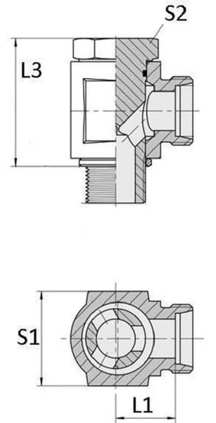 Voss - RSWS6SM12WD - Angled Banjo Coupling