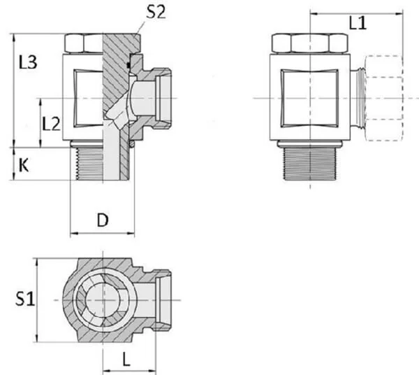 Voss - RSWV6LR14 - Banjo Coupling 6l-1/4" BSP