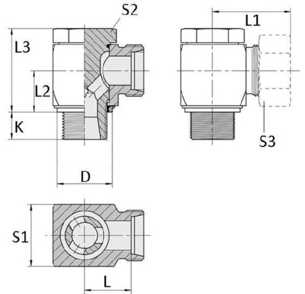 Voss - RSWV8SM14WD - Banjo Coupling 8s-M14 -wd
