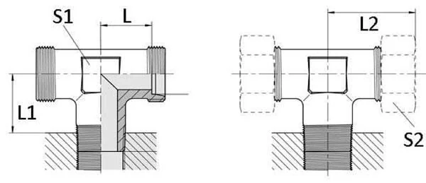 Voss - TES8LRK14 - T-coupling 8l R1/4