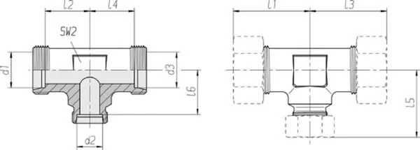 Voss - TS121215L - T-coupling 12-12-15l