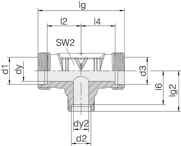 Voss - TS181812L - T-coupling 18-18-12l