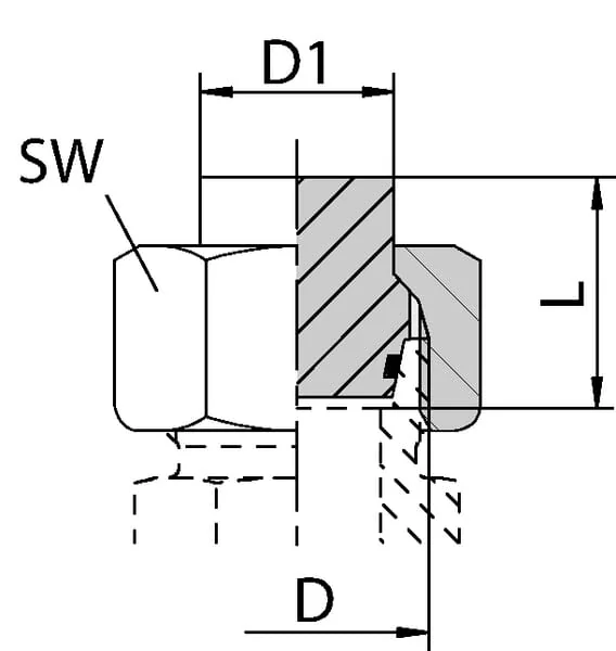 Voss - VSMV18L - Plug + Union Nut 18L
