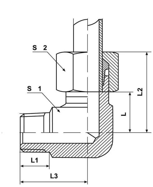 Voss - WEV6LLM10 - Elbow Coupling 6LL M10