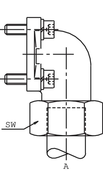 Voss - WFV35L40 - Connecting Flange 35L