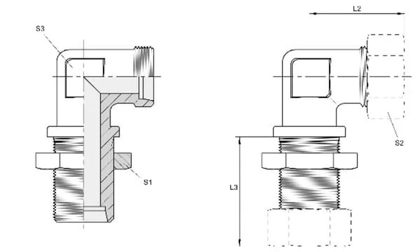 Voss - WSV20S - Bulkhead Elbow Coupling 20S