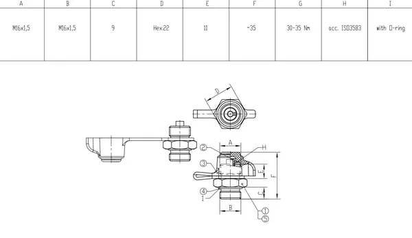 Wabco - 4637031200 - Test Connection M16