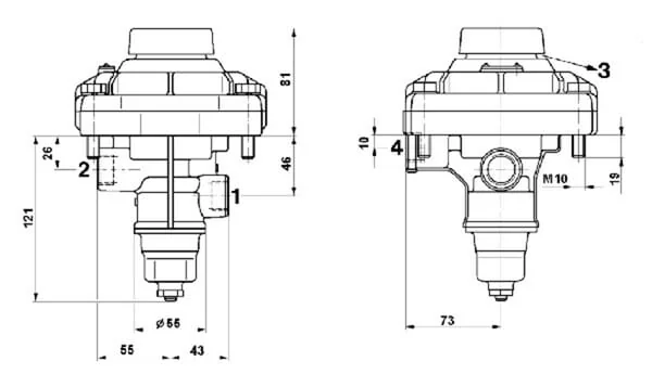 Wabco - 4712080000 - Trailer Control Valve