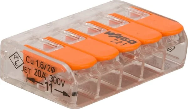 Wago - 221415 - 5-Conductor Terminal Block