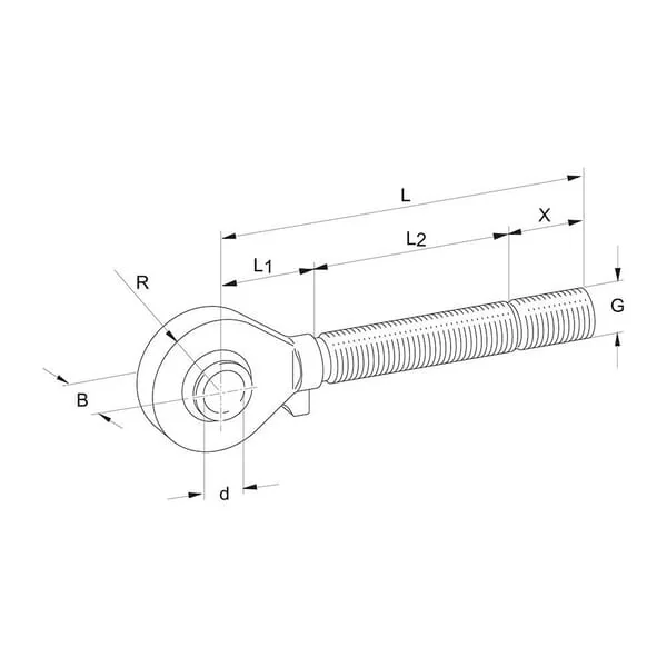 Walterscheid - 309659 - Spindle M36x3.0 32.3x280mm