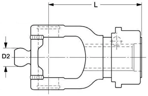 Walterscheid - 3584112M - Yoke, Quick Disconnect, 1-3/4"-20 Spline, W2480 Walterscheid