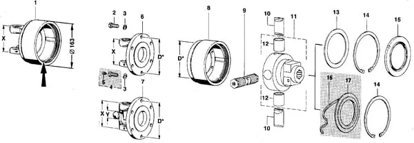 Walterscheid - 592035 - Hub K64/2 13/4 6 TGL