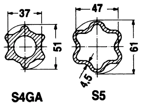 Walterscheid - 7549911000 - Profilrohr Beschichtet Stern S4GA