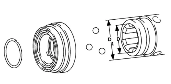 Walterscheid - AG121 - QS-Closure AG121, 1-1/8 Z6