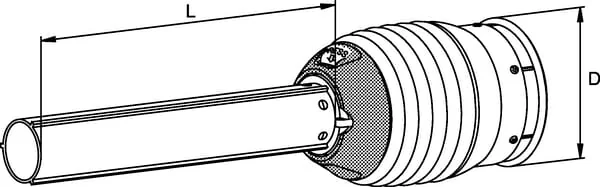 Walterscheid - PG201000IV200 - PTO Inner Half Guard Diameter 166, L: 1000mm Walterscheid