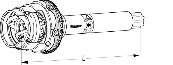 Walterscheid - PWZ5801210IOG - PTO Half Shaft Without Yoke, Inner PWH 580 L: 1114mm, Walterscheid
