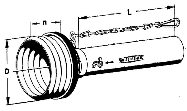 Walterscheid - SD252000A - PTO Outer Half Guard, L: 2000mm