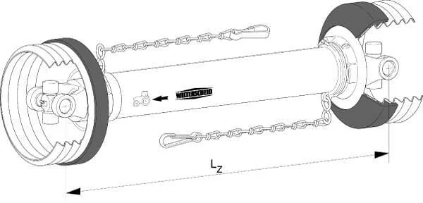 Walterscheid - W2300860OG - PTO Shaft Without Yokes W2300 L: 860mm