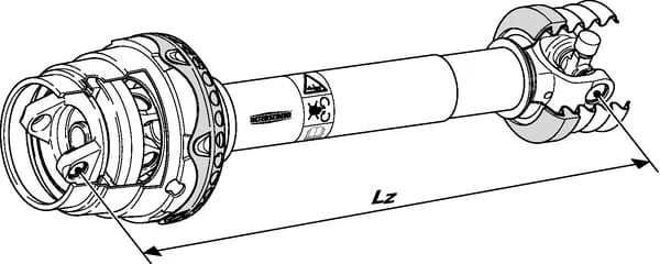 Walterscheid - WWE2580860OG - Wide Angle PTO Shaft Without Yokes WWE 2580 L: 860mm