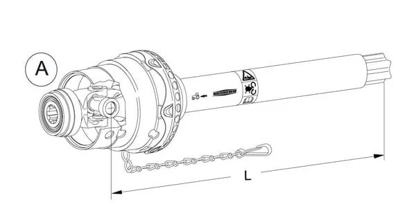 Walterscheid - WWZ23801210I1B - Wide Angle PTO Half Shaft