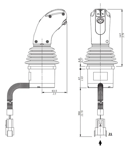 Walvoil - CJW2034A2B - Joystick For SDM/DLM Kit