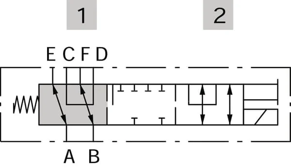 Walvoil - DFE080001 - 6/2 Valve 12VDC 1/4"