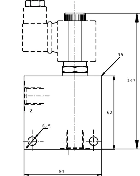 Walvoil - EW10A005 - Control Valve 2/2 A06 NA 12V 3/8