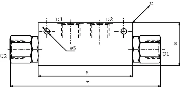 Walvoil - VBPDL20001 - Controlled Check Valve 3/4