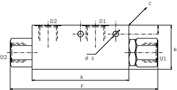 Walvoil - VBPSL05001 - Single-Acting Check Valve 3/8